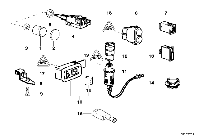 1999 BMW Z3 M  Switch Asc Diagram for 61311390806
