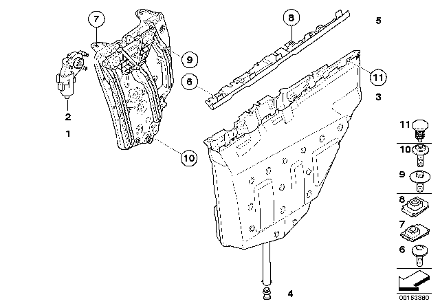 2013 BMW 335i Power Window Motor Rear Left Diagram for 67627198173