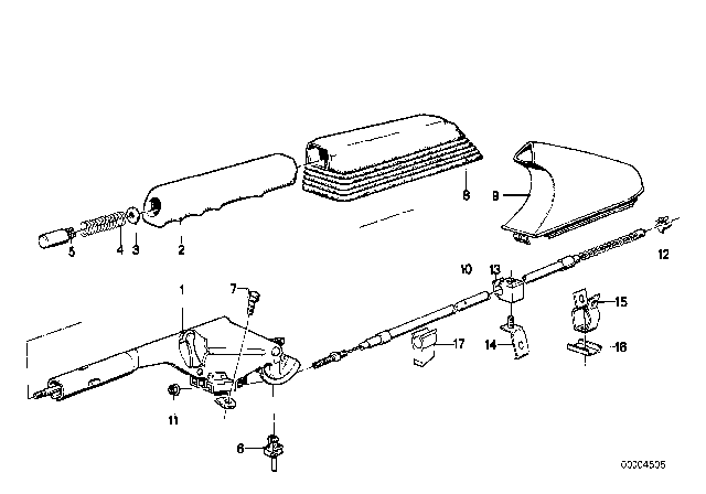 1985 BMW 318i  Push-Button Diagram for 34411152393