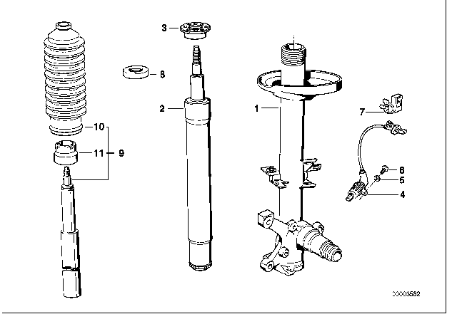 1990 BMW 735i  Rubber Boot Diagram for 31322226190