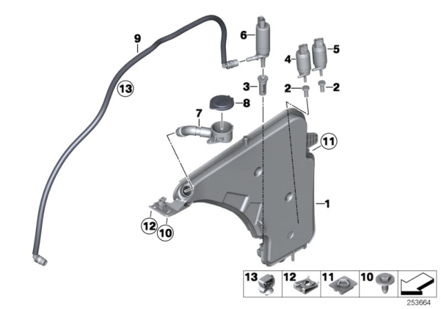 2015 BMW 328d xDrive  Filler Pipe Diagram for 61667241664