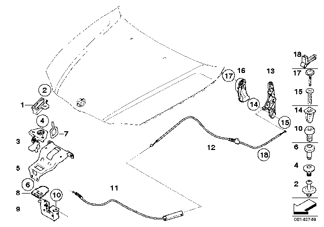 2012 BMW 128i  Reinforcement Support Lock Diagram for 51647123405
