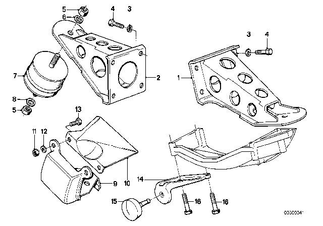 1992 BMW 325i Rubber Buffer Diagram for 11811132527