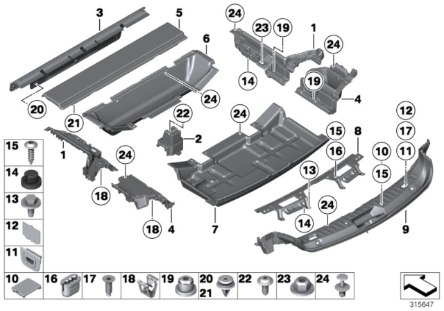 2012 BMW 550i GT  Expanding Nut Diagram for 07146969296