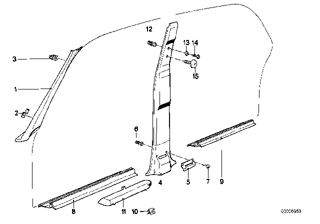 1988 BMW 528e Holder Diagram for 51431873469