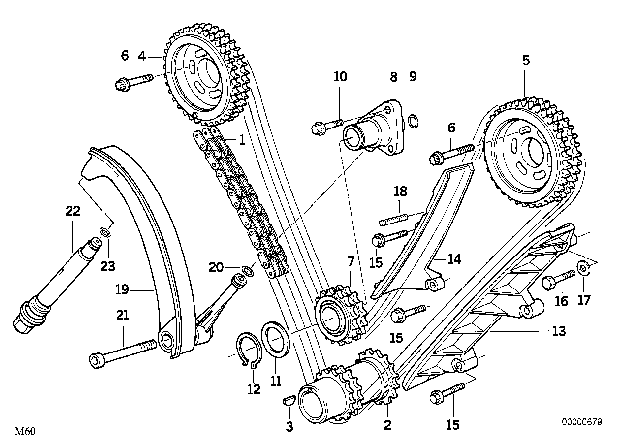 1994 BMW 530i  Grub Screw Diagram for 11151736960