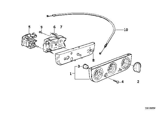 1995 BMW 325is  Heater Control Diagram for 64118368564