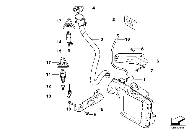 2004 BMW 645Ci  Connector For Filler Pipe Diagram for 61667144396