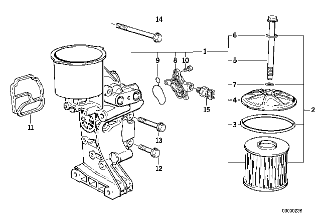 1995 BMW 525i  Screw Diagram for 11427839820