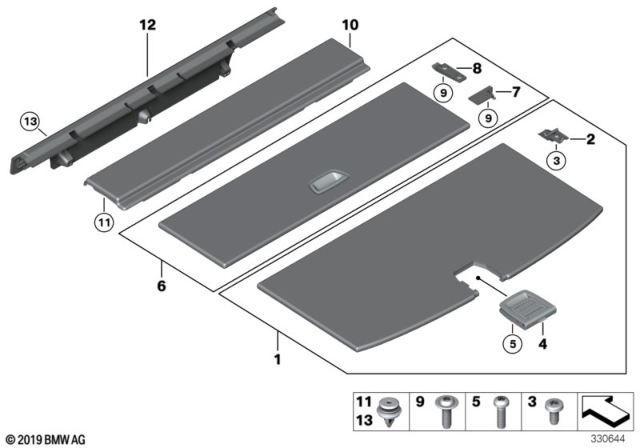 2015 BMW 550i GT xDrive  Handle, Floor Carpet-Luggage Comp Diagram for 51477267482