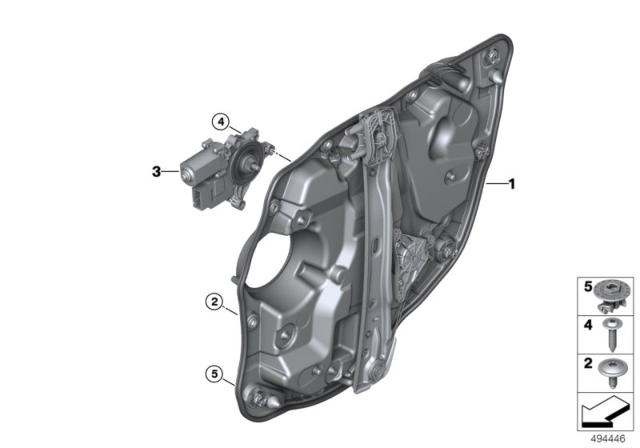2019 BMW 330i xDrive  Carrier, Door Rear Left Diagram for 51358498855