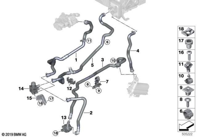 2020 BMW X3  BRACKET, CHANGEOVER VALVE Diagram for 64126834338