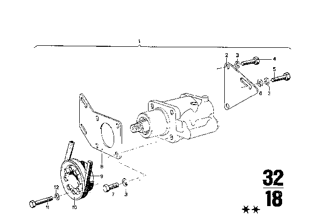 1969 BMW 2500  Fan Belt Diagram for 32421706750