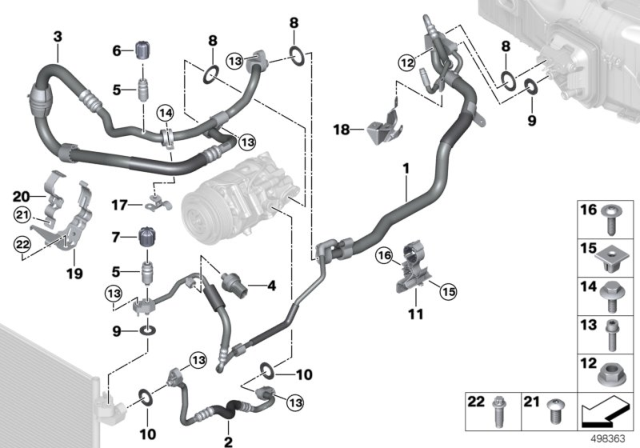 2020 BMW 750i xDrive  SUCTION PIPE EVAPORATOR-COMP Diagram for 64539490960
