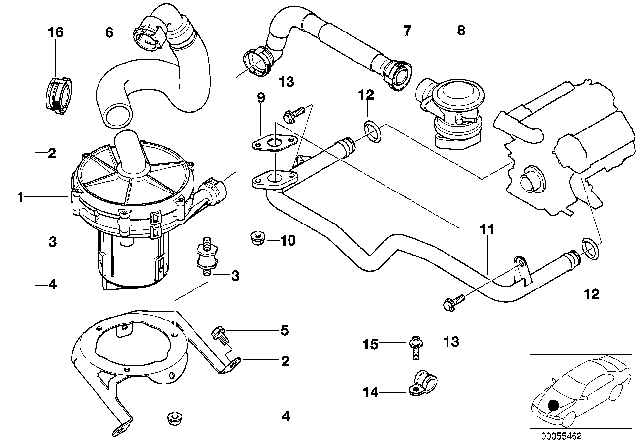 2002 BMW X5 Bracket Diagram for 11721437912