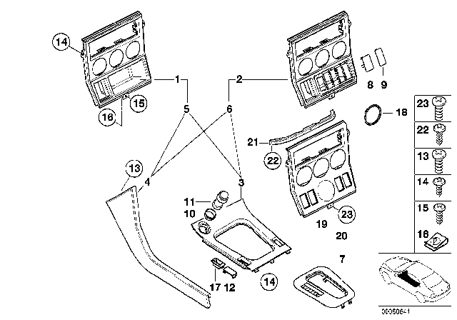 1998 BMW Z3 Switch Cover, Wood Diagram for 51168398796