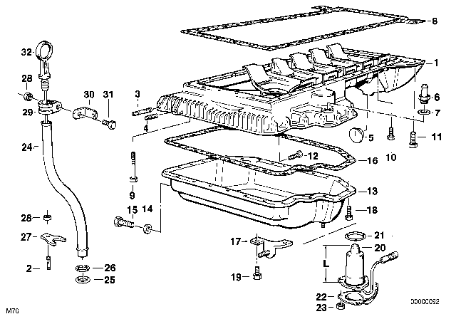1990 BMW 750iL  Bracket, Left Diagram for 11131702998