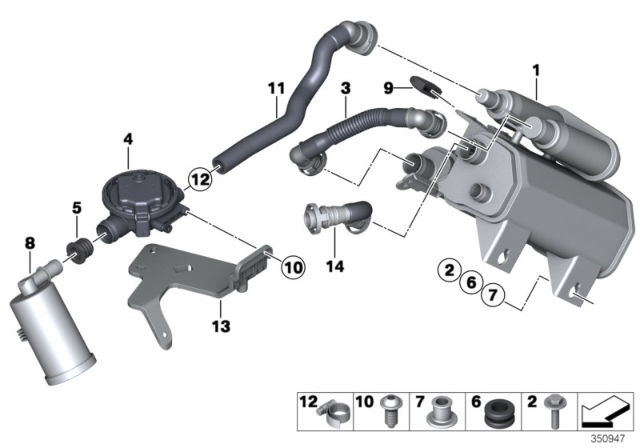 2018 BMW X4  Vent Pipe Diagram for 16137318341