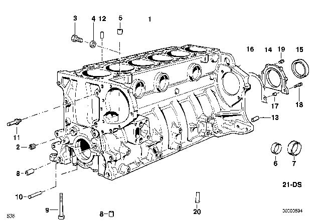 1992 BMW M5  Gasket Asbestos Free Diagram for 11141315433