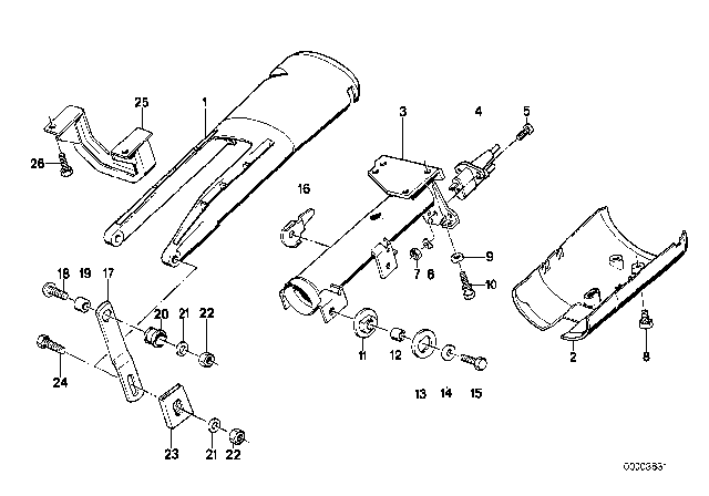 1985 BMW 735i  Carbon Pin Diagram for 32311156244
