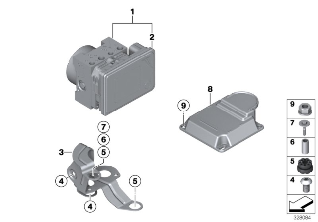 2016 BMW M4  Dsc Hydraulic Unit Diagram for 34517851297