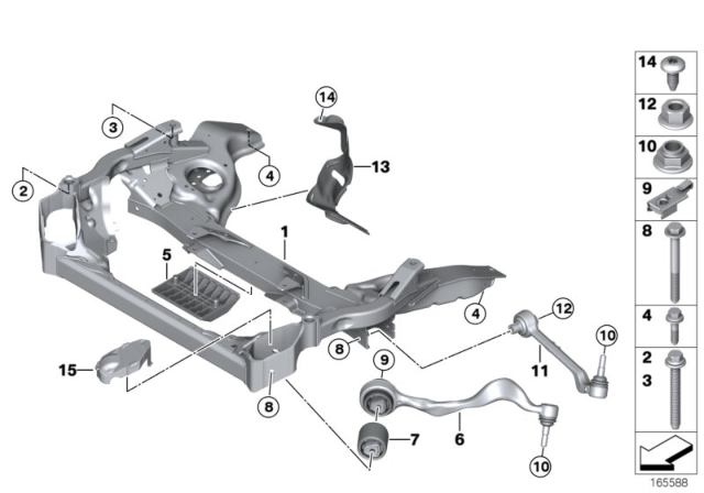 2012 BMW Z4  Front Axle Support Diagram for 31116777943