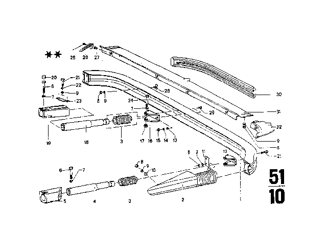 1971 BMW 2002tii  Clip Diagram for 51111838076