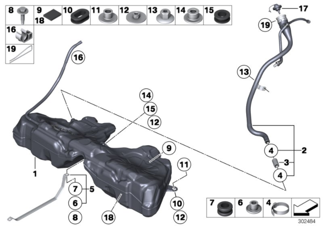 2015 BMW 535d xDrive  Filler Cap Diagram for 16117482901