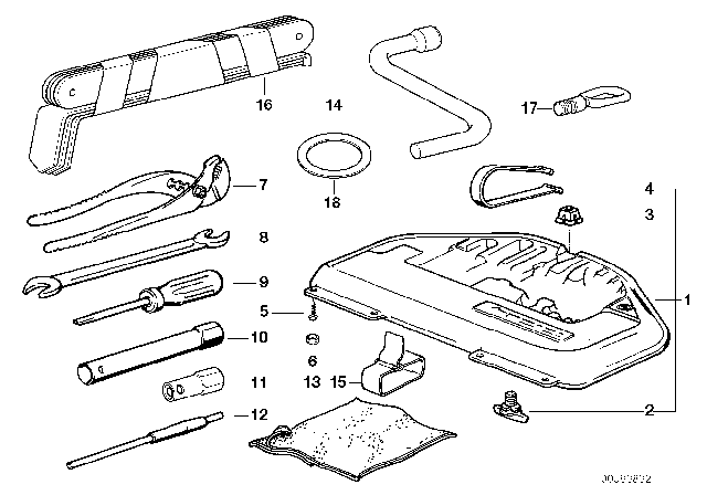 2001 BMW 740iL  Open End Spanner Diagram for 71111179626