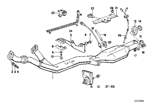1985 BMW 635CSi  Gasket Ring Diagram for 18111723532