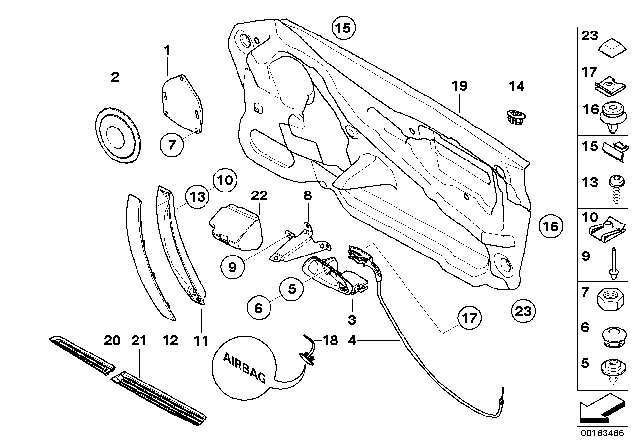 2006 BMW Z4  Rubber Mat Map Pocket, Rear Left Diagram for 51416972401