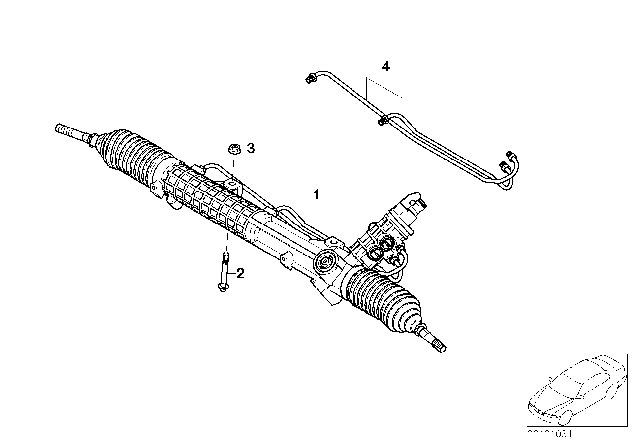 2005 BMW 330Ci  Exchange Hydro Steering Gear Diagram for 32136755065