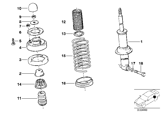 1987 BMW 735i  Additional Damper, Rear Diagram for 33532226186