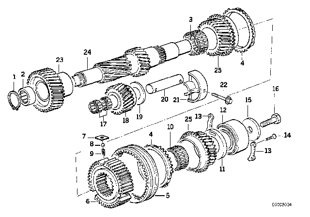 1999 BMW M3  Torx Bolt Diagram for 23227543198