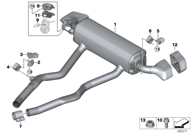 2020 BMW Z4  TAILPIPE TIP, BLACK CHROME Diagram for 18308679182