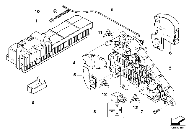 2006 BMW M5  Cover, Power Distribution Box Diagram for 61146906601