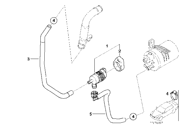 2008 BMW Z4 M  Fuel Tank Breather Line Diagram for 13907837661