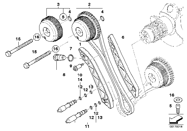 2010 BMW M3  Camshaft Outlet Adjustment Unit Diagram for 11367841117