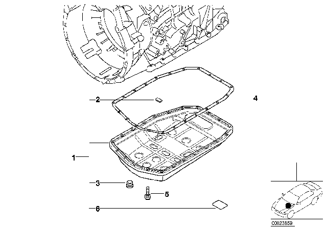 2003 BMW Z4  Stick-On Label Diagram for 24111423619