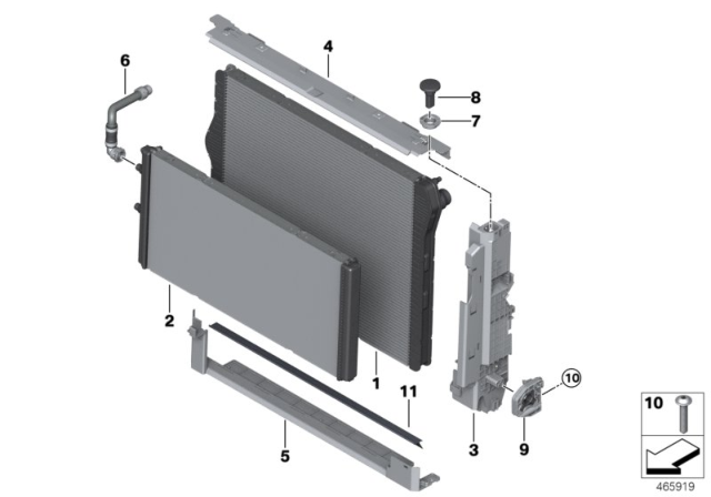 2018 BMW M4 Radiator Diagram for 17112284607