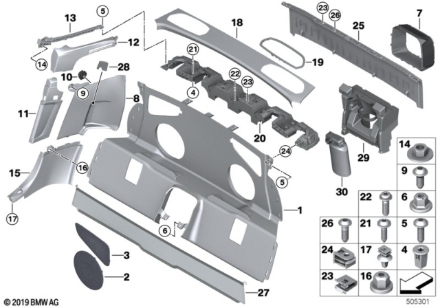 2020 BMW Z4 Screw Diagram for 07129908078