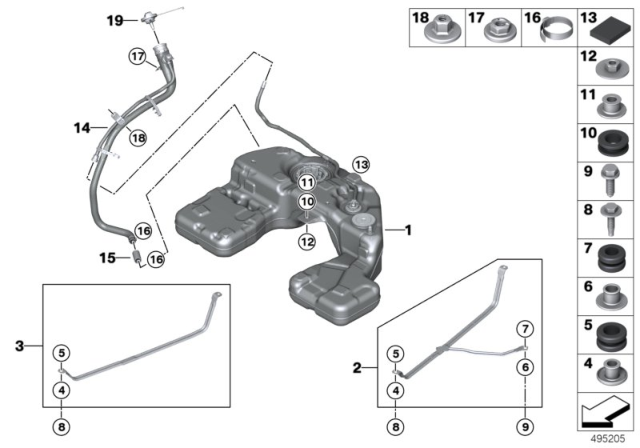 2020 BMW X7  Filler Pipe Diagram for 16117205699