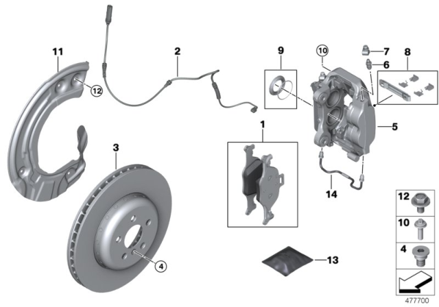 2019 BMW 530e xDrive  Brake Disc, Lightweight, Ventilated Diagram for 34116860909