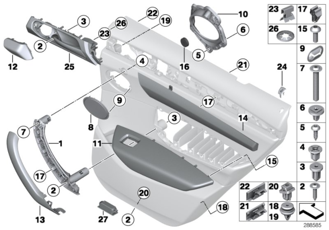 2017 BMW X3 Expanding Nut Diagram for 07149177765