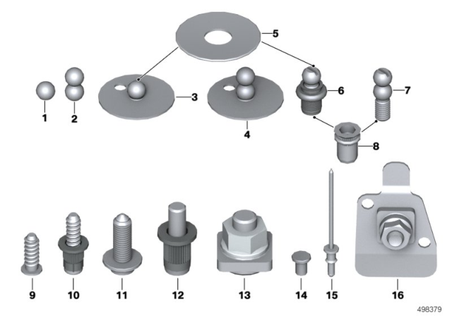 2020 BMW M8  Rivet Pin Diagram for 11139178450