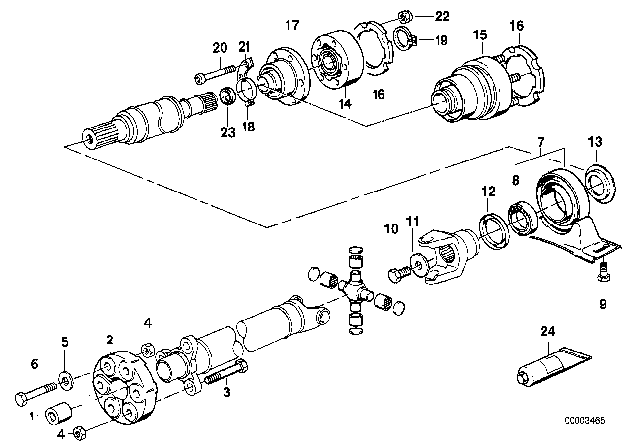 1992 BMW 525i  Constant-Velocity Joint Wth Knurled Bush Diagram for 26111229075