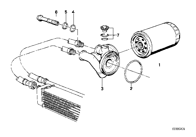 1989 BMW 325i  Hollow Bolt Diagram for 11421711071