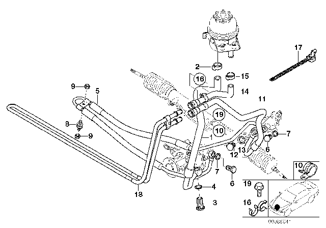 2002 BMW X5  Cooling Coil Diagram for 17111439109