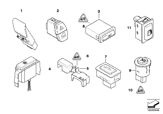 2013 BMW X5 Switch Blower Diagram for 61319284262