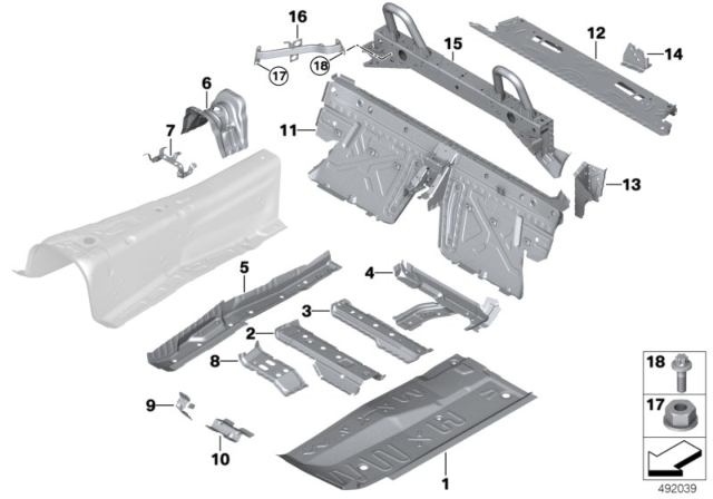 2020 BMW Z4  FLOOR PANEL LEFT Diagram for 41127473517